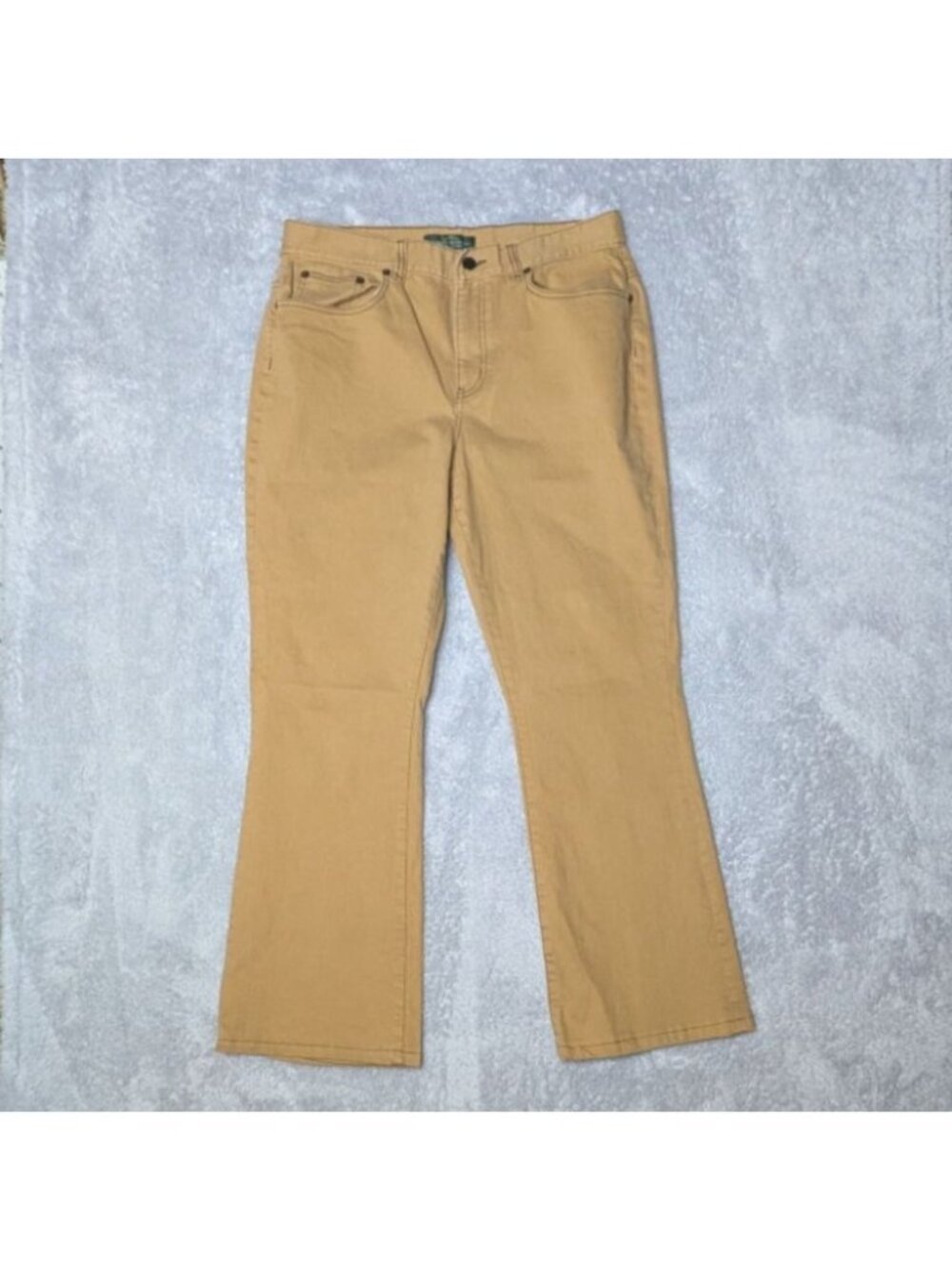 Lauren Jeans Co. Size 12 Ralph Lauren Classic Bootcut Pants Beige